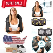 Electric Shiatsu Massager with Heat - Versatile Neck & Full Body Therapy Pillow