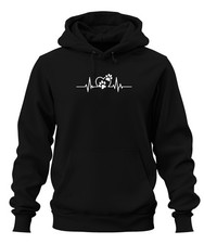 Herzschlag Pfote Herz Pfoten Liebe Hund Katze Tierliebe Tierarzt Unisex Hoodie K