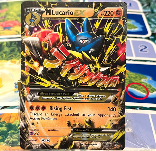 M Lucario EX 55/111 Holo EX Rare Furious Fists Pokemon Moderately Played