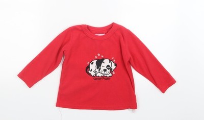 Pyjama Oberteil Mädchen UK Größe 2-3 Jahre Primark rot Oberteil