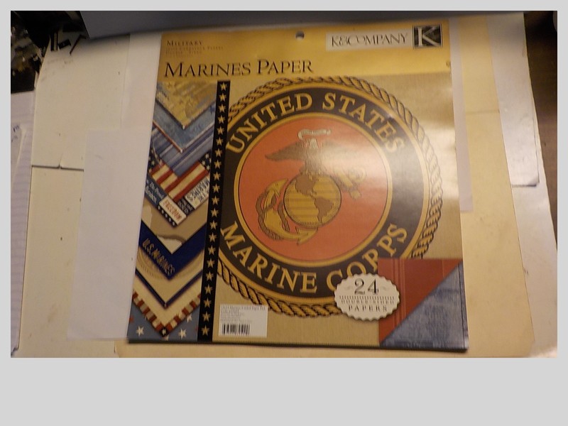K&Company Hard To Find US Marines 12x12 Scrapbook Paper Pad 24 double-sided Page