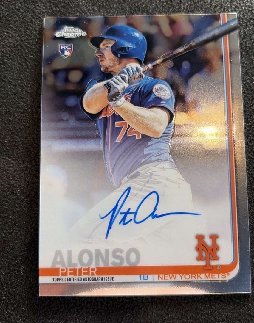 2019 Topps Chrome - Rookie Autographs Pete Alonso #RA-PA (AU, RC)