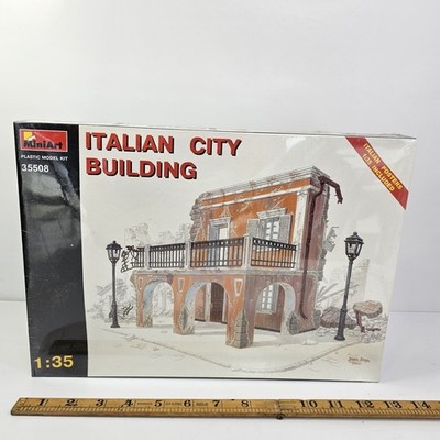 SEALED MiniArt 35508 Italian City Building 1:35 Model Kit W/ Poster NEW