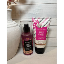 Bath  Body Works CHAMPAGNE IN PARIS Mist Body Cream EMILY IN PARIS 2PC GIFT SET