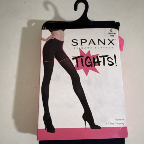 Spanx Shaper Tights Opaque All Day Shaping Navy Size C