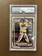 2024 Bowman Draft Blake Burke 1st Bowman Auto PSA Authentic Milwaukee Brewers