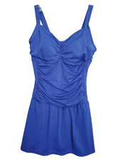 Jantzen Blue Ruched Adjustable Strap Swim Dress Size 10