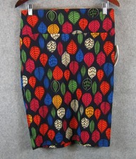 LuLaRoe Cassie Skirt Size Small Navy Leaf Print NWT