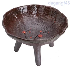 15cm Three Legged Ceramic Fruit Plate Tea Tray Candy Snack Plate Pastry Plates