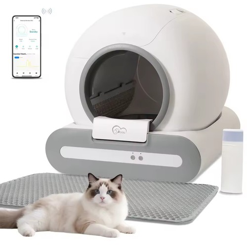 Selbstreinigende Katzen-Toilette DOEL 65L App