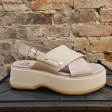 NWB Women Sorel DAYSPRING™ Crisscross Sandal Crushed Clay/Chalk #2113011