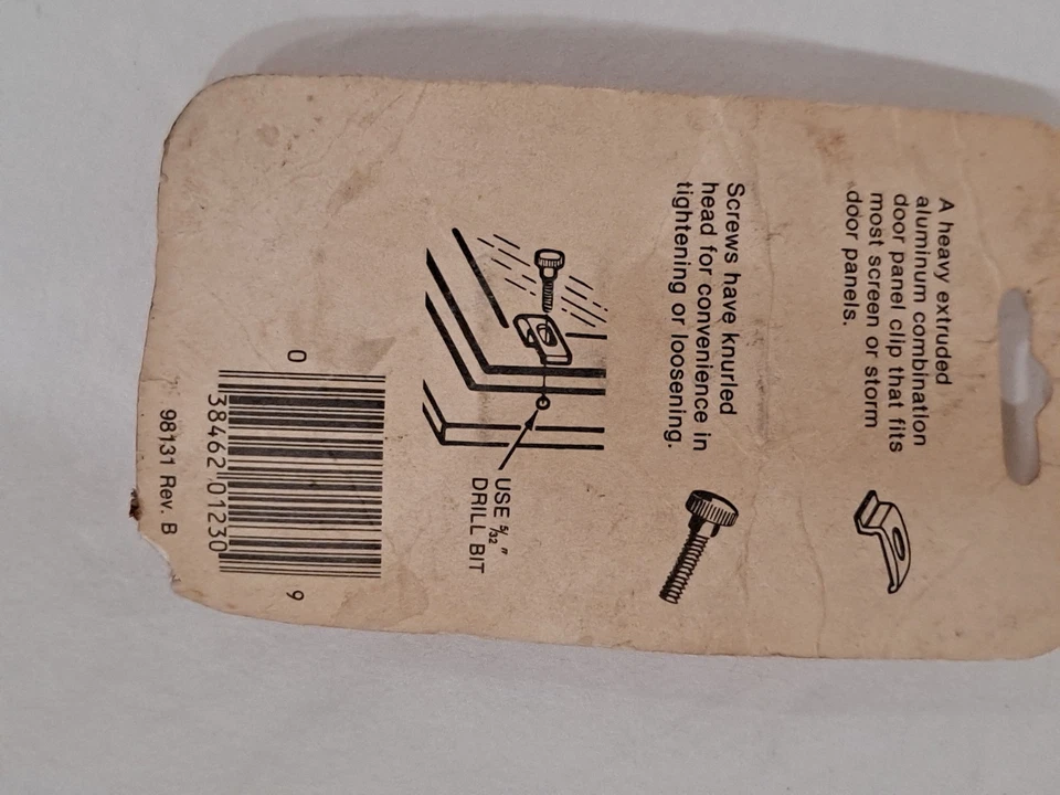 Clips para panel de puerta Storm & Screen aluminio no oxidado (8) Foto 2 de 2