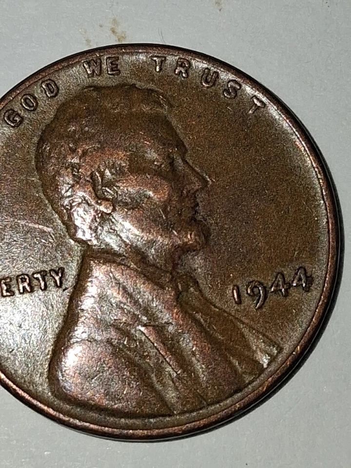 RARE 1944 WHEAT PENNY ERROR, NO MINT MARK,"L" RIM ERROR,  DD ON OBVERSE AND... - Image 3 of 4