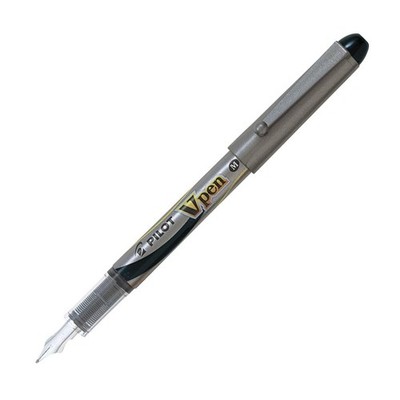 Pilot V-Pen Fountain Pen, Medium Nib, Black, 10-Piece Set, SVP200MS10B