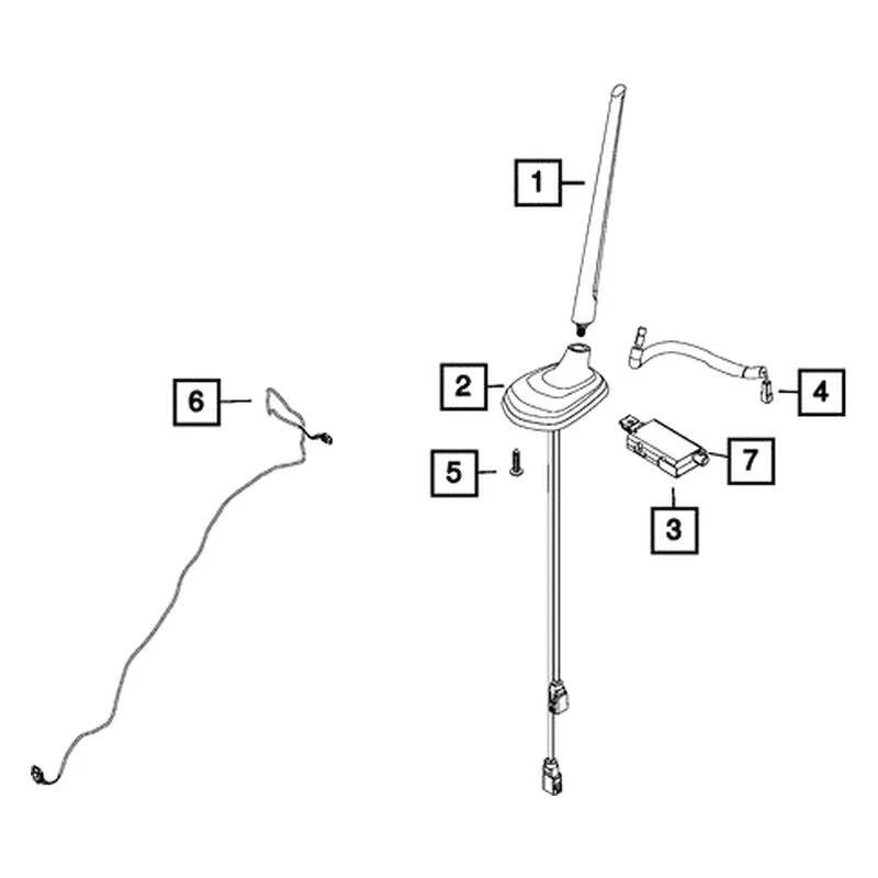 For Jeep Renegade 2015-2019 Mopar 68267750AA Antenna Harness Foto 4 de 4