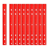 "12-Teiliges Plastiklineal 12\" (30Cm) FüR & BüRo Mit Loch, Rot"