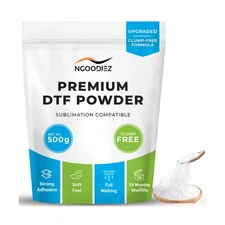DTF Powder - Full Melting, Clump Free, DTF Transfer Powder - Soft F... Fast Ship