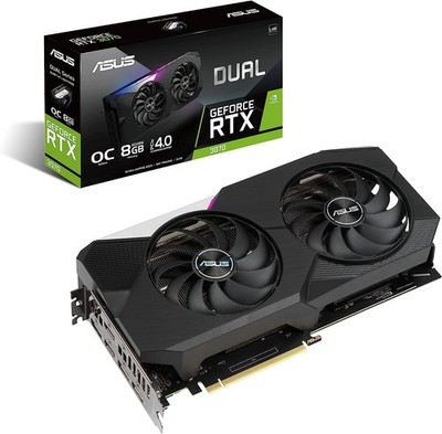 ASUS Dual NVIDIA GeForce RTX 3070 V2 OC Edition Gaming Graphics Card PCIe 4.0