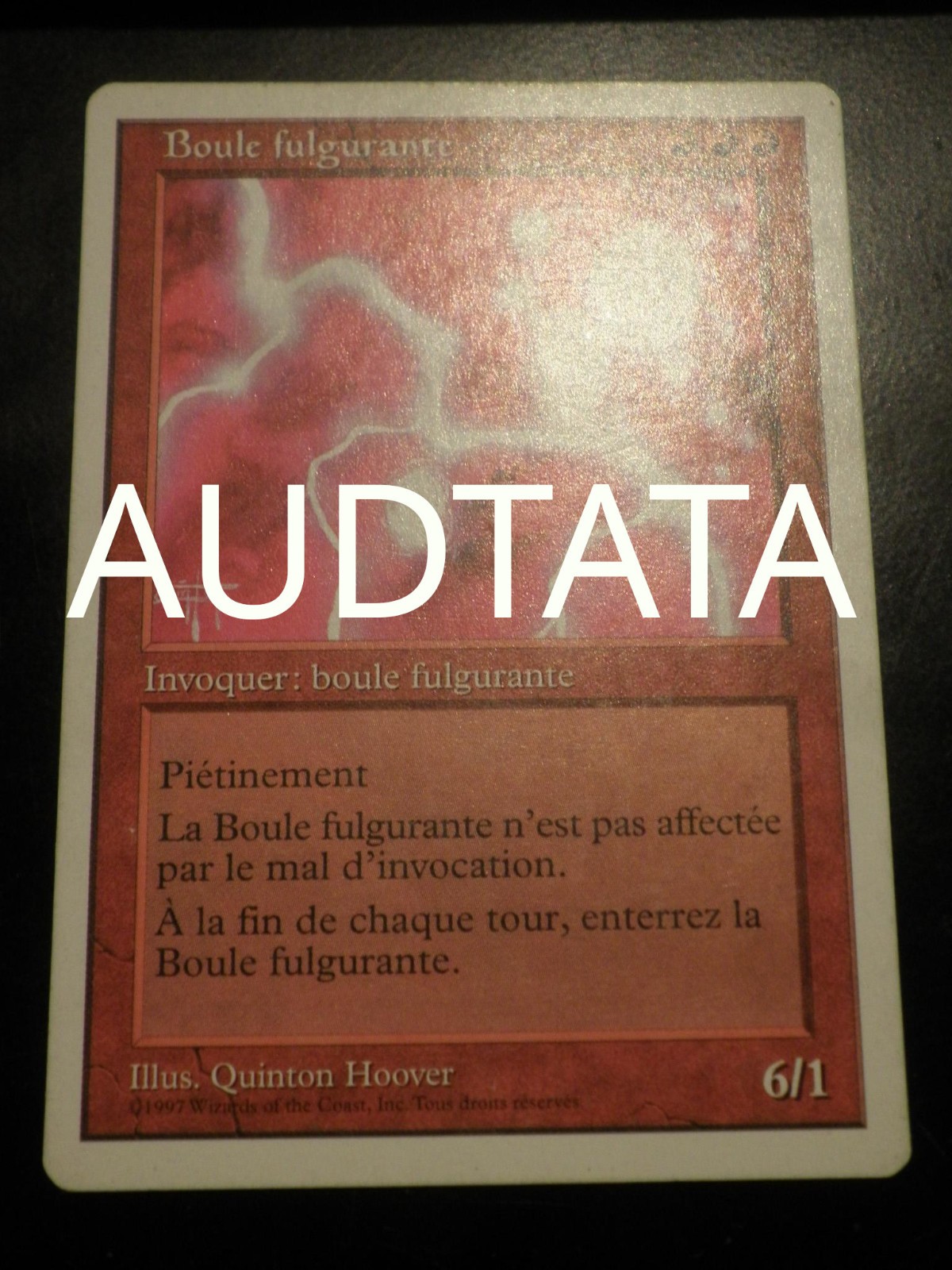 mtg magic ball lightning FRENCH vf fr 5 th edition 1997 boule fulgurante