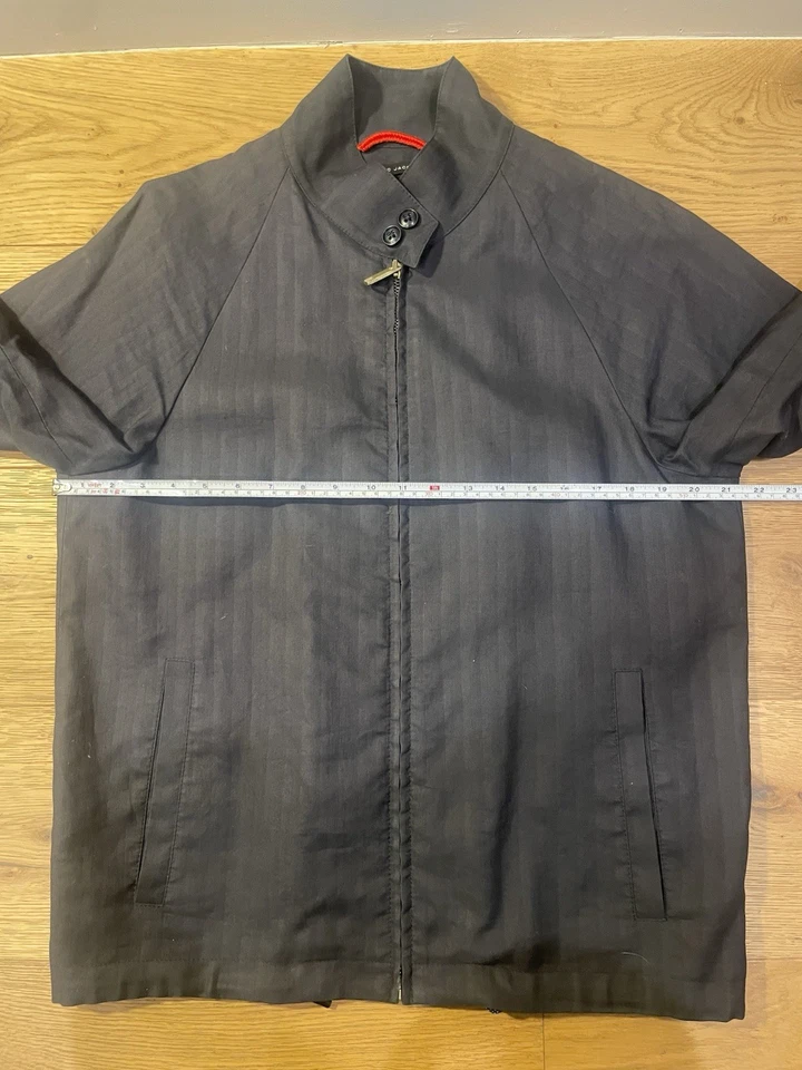 Marc Jacobs Collection Mens Spring 2015 Black Linen Baracuta Harrington Jacket - Image 3 of 4