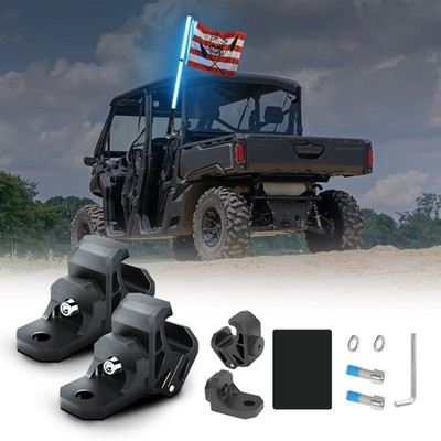 2PCS For CFMOTO UFORCE 600 1000 UTV LED Whip Light Mount Clamp Pro-fit Cage