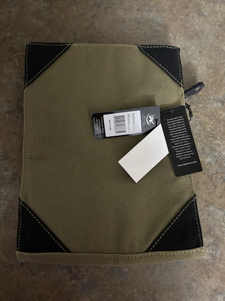 Izak Zenou "vive Les Asperge" iPad Case Army Green Canvas Girls Friends NEW - Image 2 of 2