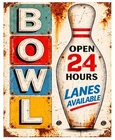 Bowling Vintage Sign Retro Metal Wall Decor MS56