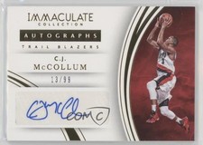 2015-16 Panini Immaculate Auto 13/99 CJ McCollum #22 Auto 9l4
