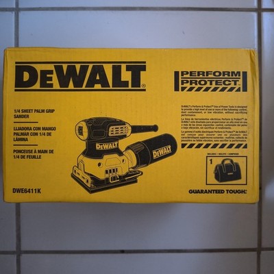 DEWALT 1/4 Sheet Palm Grip Sander Kit DWE6411K Corded Electric Sander Bag New