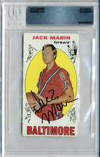 1969-70 -Jack Marin- Beckett BAS Topps Signed/Autograph/Auto Rookie NBA Card #26. rookie card picture