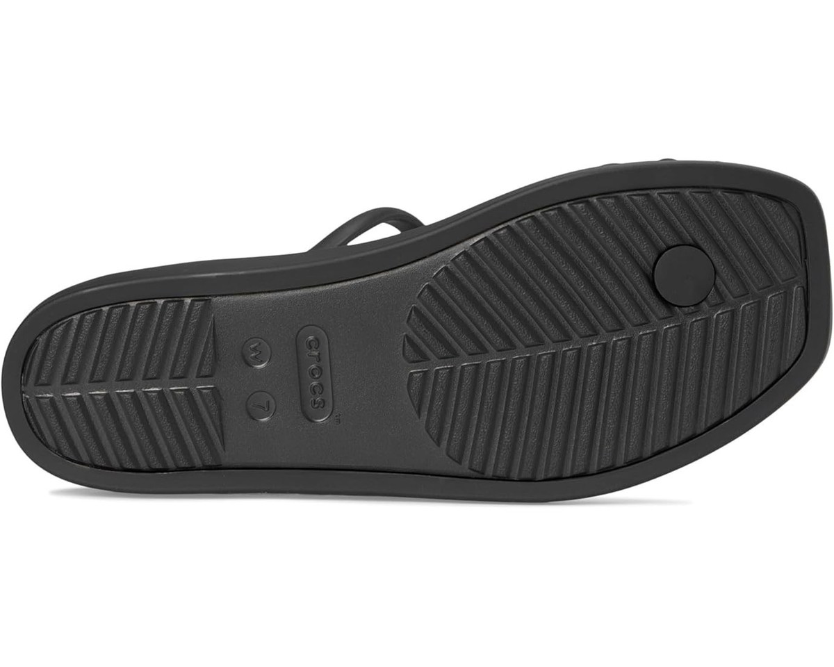 Crocs Miami 209862-001 Sandals Women's US 7 Black Slip On Toe Loop