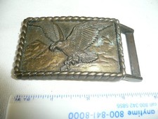 NO NAME BRASS FLYING EAGLE BELT BUCKLE