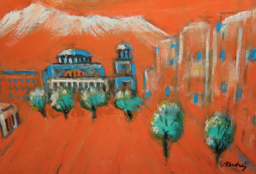 Dipinto olio impressionista vintage paesaggio - Foto 11 di 12