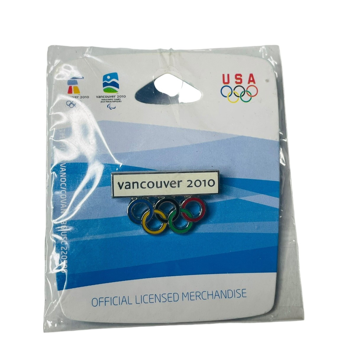 2010 Vancouver Five 5 Olympic Rings Collectible Souvenir Pin
