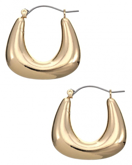 Angular Gold Hoop Earrings for Women - Sleek & Stylish