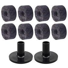 	10 Pack Drum Cymbal Stand Felts with Felt Pad Washer Set Replacement Sleeves	