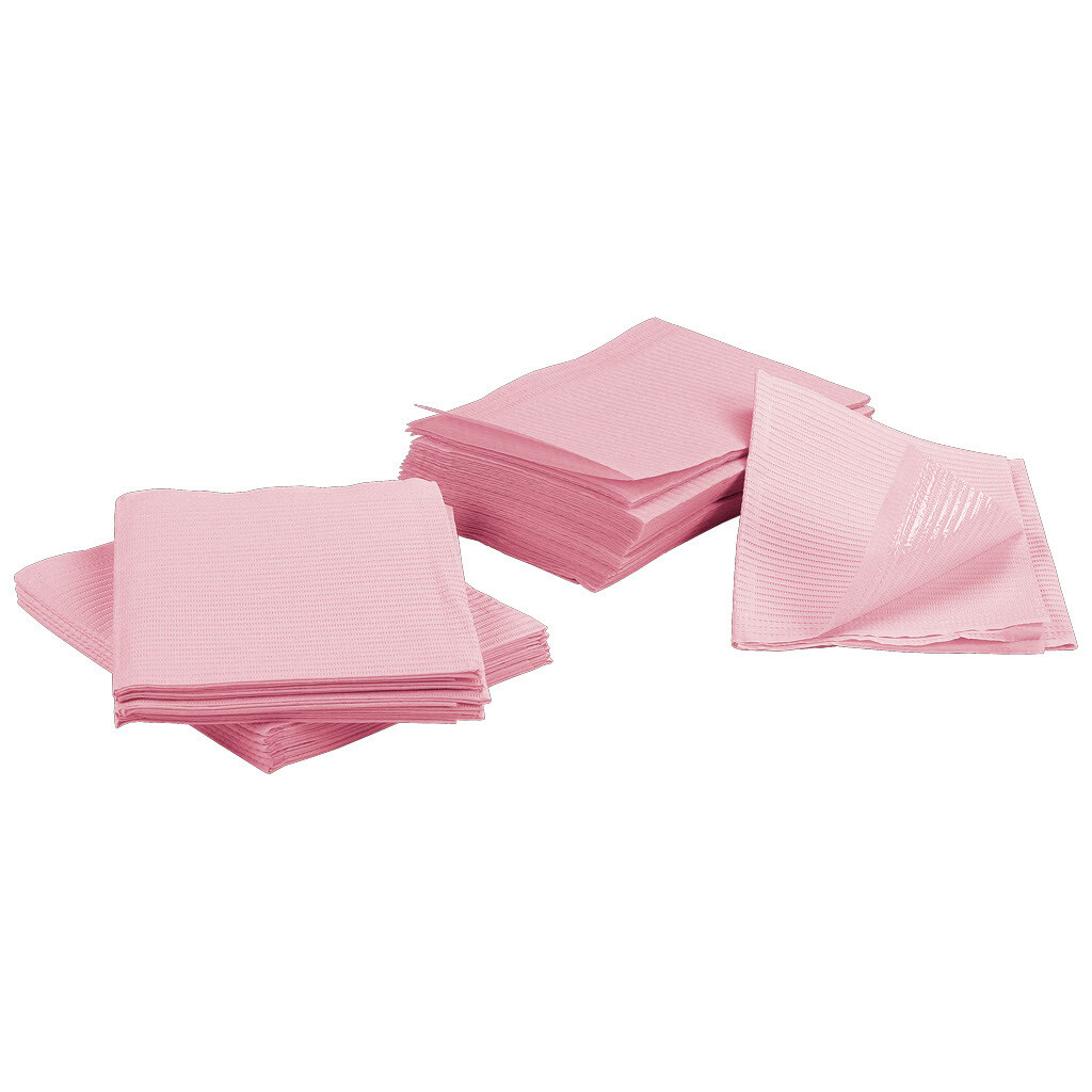 1000 Pink Disposable Dental Bibs Medical Tattoo Tray Chair Bed Nail Paper Covers 1000 Pink Disposable Dental Bibs Medical Tattoo Tray Chair Bed Nail Paper Covers