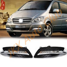 For Mercedes Benz Viano 2011-2014 Pair Fog Lamp Drl Daytime Running Light Lamp U