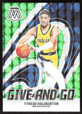 2023-24 4508D Panini MOSAIC GIVE AND GO GREEN PRIZM TYRESE