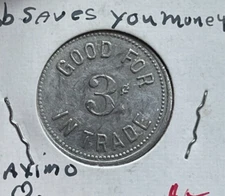 Maximo Ohio OH Bob's Market MKT 3 Cents Trade Token