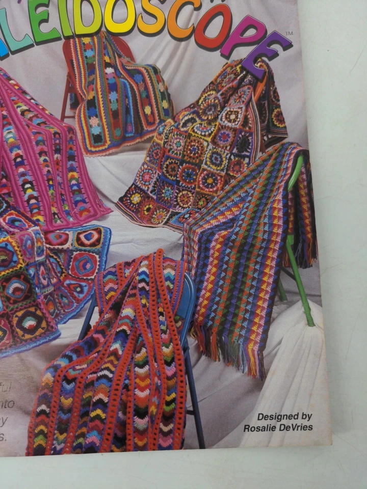 Vintage Kaleidoscope Afghans Needlecraft Shop Crochet Patterns Leaflet Booklet - Image 4 of 4