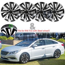 4x Silver 16 Wheel Cover For Hyundai Sonata 2011-2014 Snap On Full Rim Hub Caps 4x Silver 16 Wheel Cover For Hyundai Sonata 2011-2014 Snap On Full Rim Hub Caps