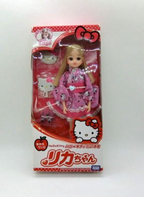 Hello Kitty Licca-chan Doll Daisuki Yukata one piece Dress TAKARA