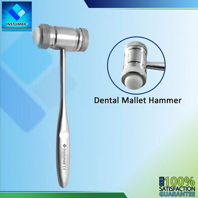 Premium Quality Dental Bone Mallet Hammer Implant Surgery Tool Nylon Heads