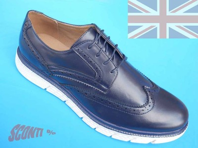 SCARPE UOMO CLASSICHE ELEGANTI FRANCESINE BLU - NERE CASUAL SNEAKERS | eBay