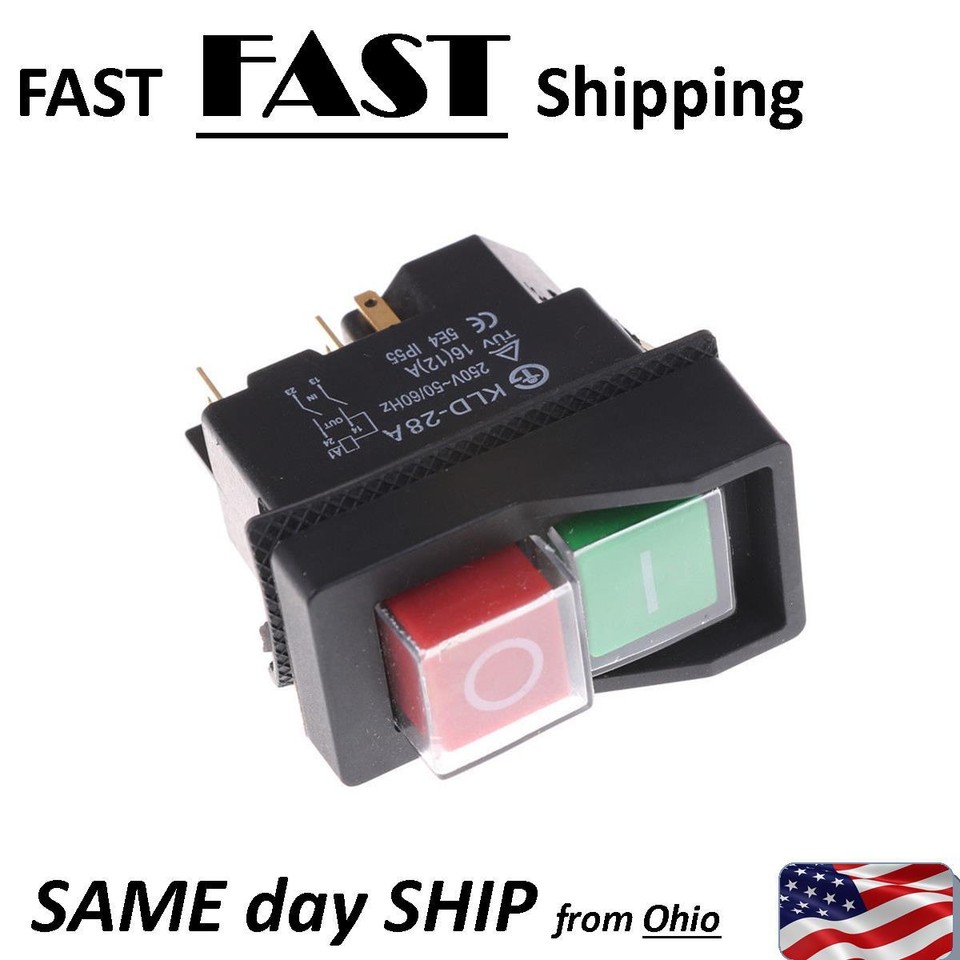 KLD28A switch - on / off switch HD push button 16A max. 250V max. NEW ...