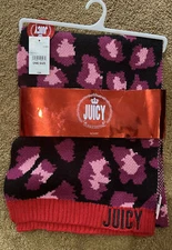 Juicy By Juicy Couture Animal Oblong Cold Weather Scarf Color: BlackRedPink