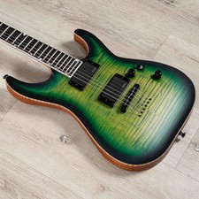Esp Usa Horizon-ii Guitar, Flame Maple, Emg 81-x / 85-x Pickups, Dark Lime Burst