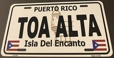 Toa Alta Puerto Rico Booster License Plate Isla Del Encanto METAL