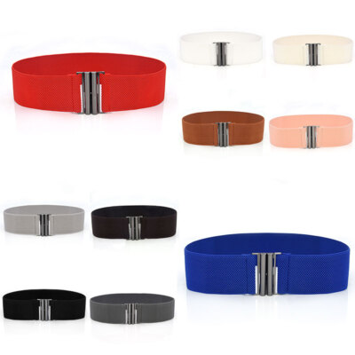 Solid Color Wide Elastic Belt Waist Belt Apparel Accessories Corset